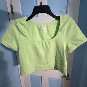 Wild Fable Light Green Ribbed Crop Top